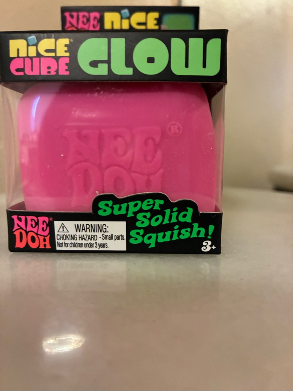 Glow Super Solid Squish Kids Toy - Pink